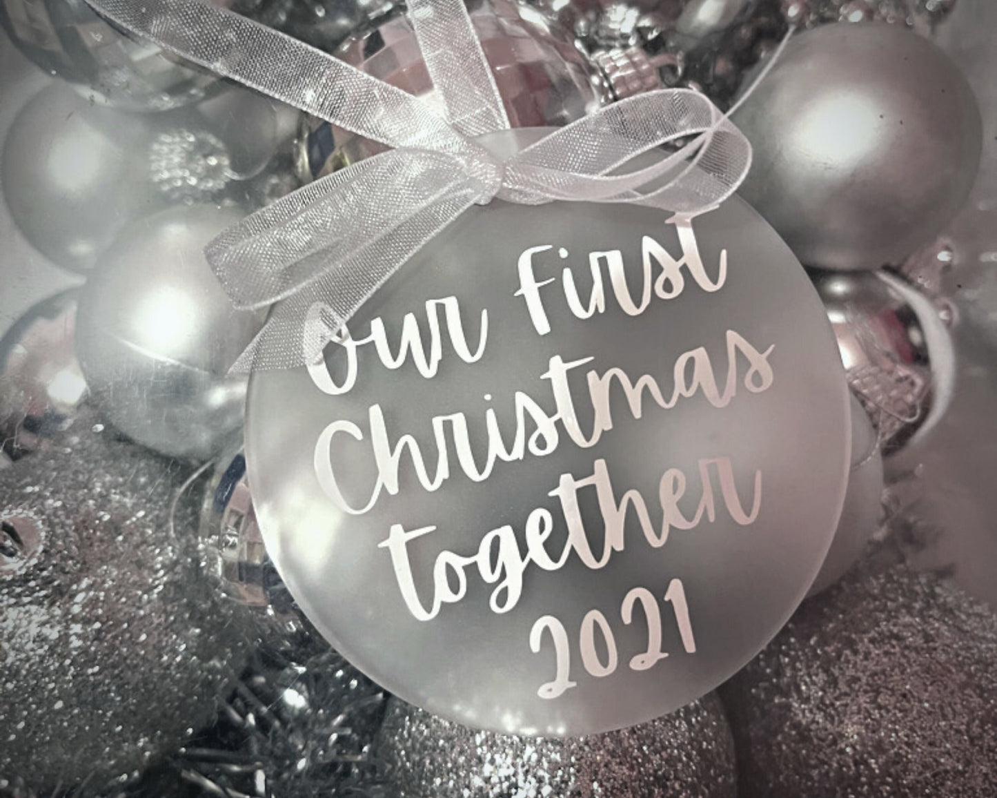 Thank you teacher christmas gift | Personalised Acrylic Bauble | Frosted Acrylic Hanging Decoration | Teacher bauble|Handmade Tree Decor