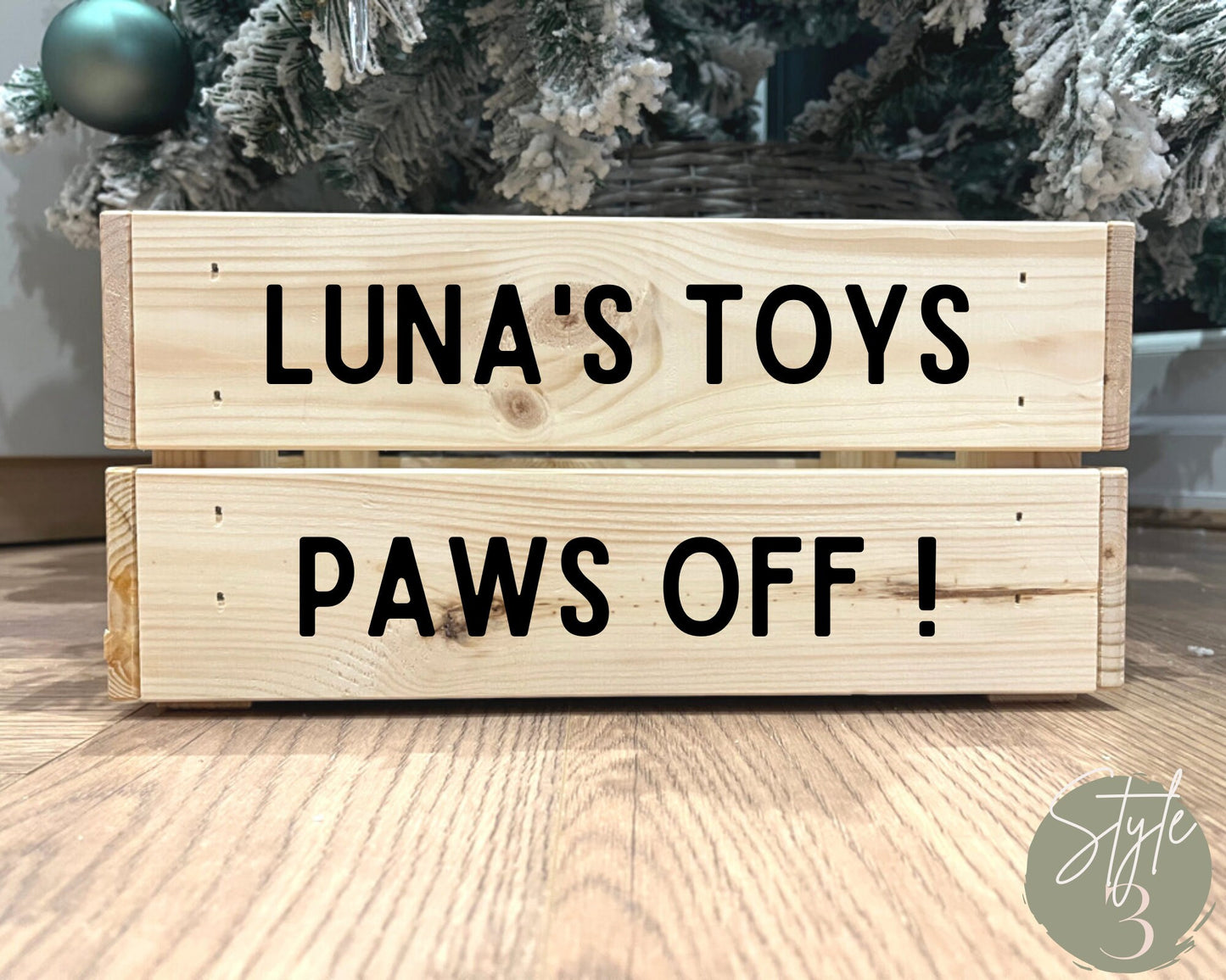 Pet Wooden Toy Crate Personalised | Dog Toy Box Custom | Dog Wooden Toy Box | Wooden Crate Handmade Personalised | New Puppy Gift | Storage