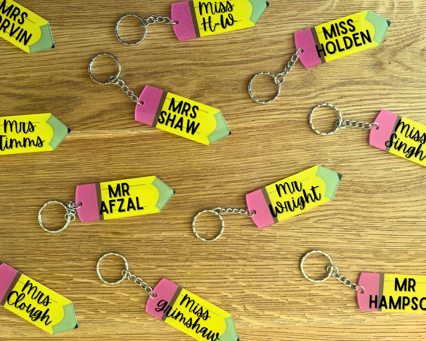 Teacher Keyring | Thank you teacher | personalised pencil keyring | teacher appreciation gift | thank you teacher gift | teacher gift