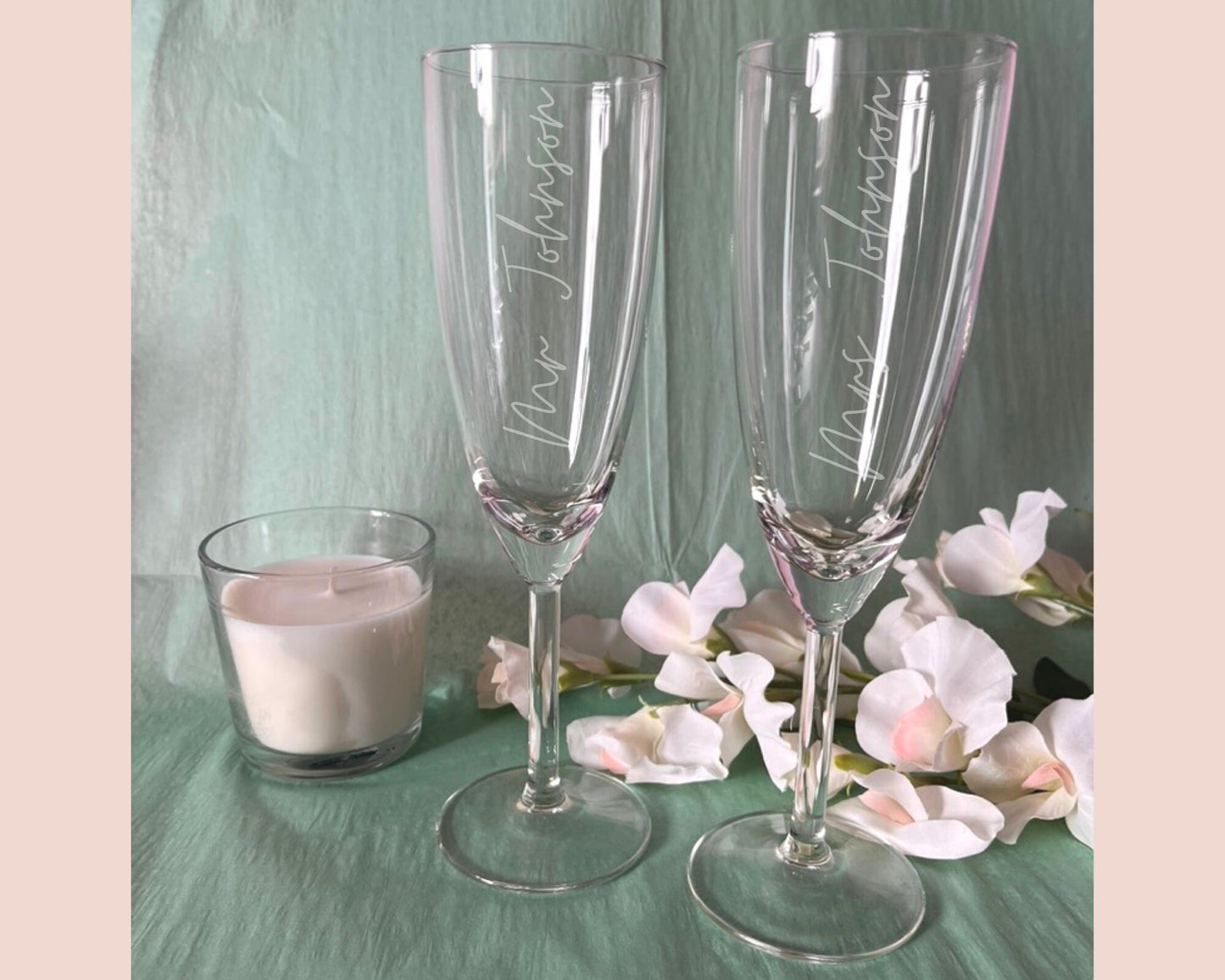 Mr & Mrs Bride Groom Personalised champagne flute personalised prosecco glass bridesmaid champagne glass bridal party gift special occasion