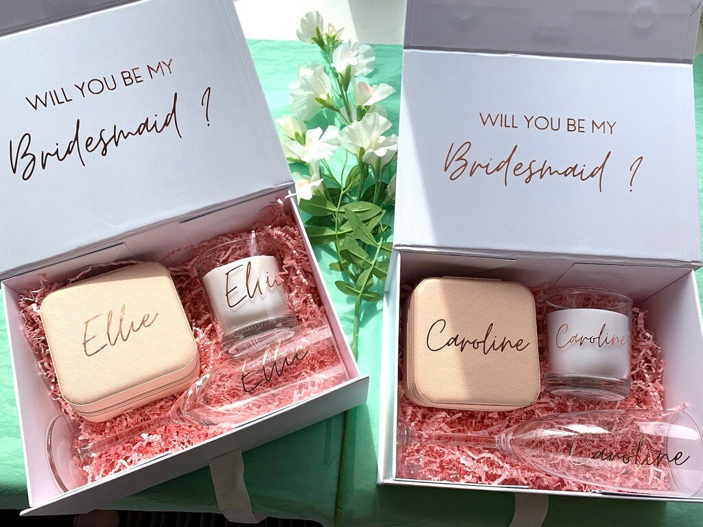 Bridesmaid Proposal Box Personalised Filled Bridesmaid Thank You Bridesmaid Gift Box Bridesmaid Gifts Maid of Honour Gift Box Wedding Party