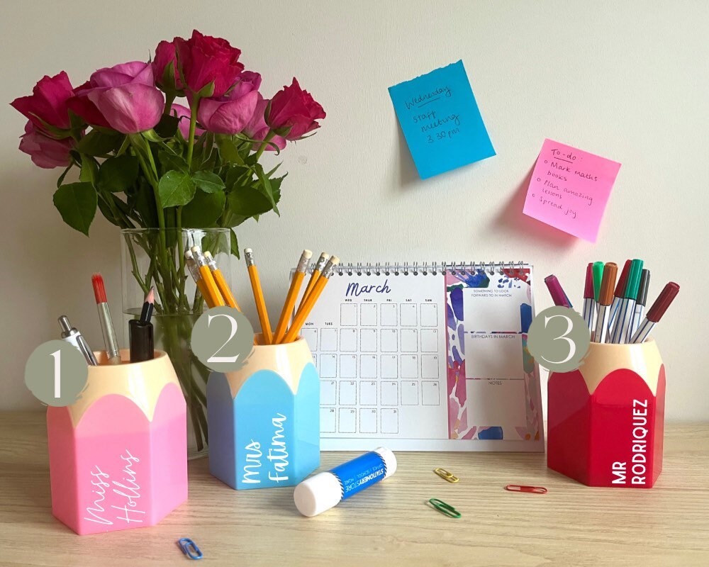 Teacher Pencil Pot | Thank you teacher | personalised pencil pot | teacher appreciation gift | thank you teacher gift | teacher gift