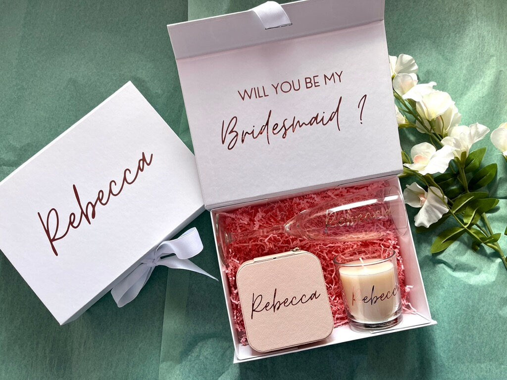 Bridesmaid Proposal Box Personalised Filled Bridesmaid Thank You Bridesmaid Gift Box Bridesmaid Gifts Maid of Honour Gift Box Wedding Party